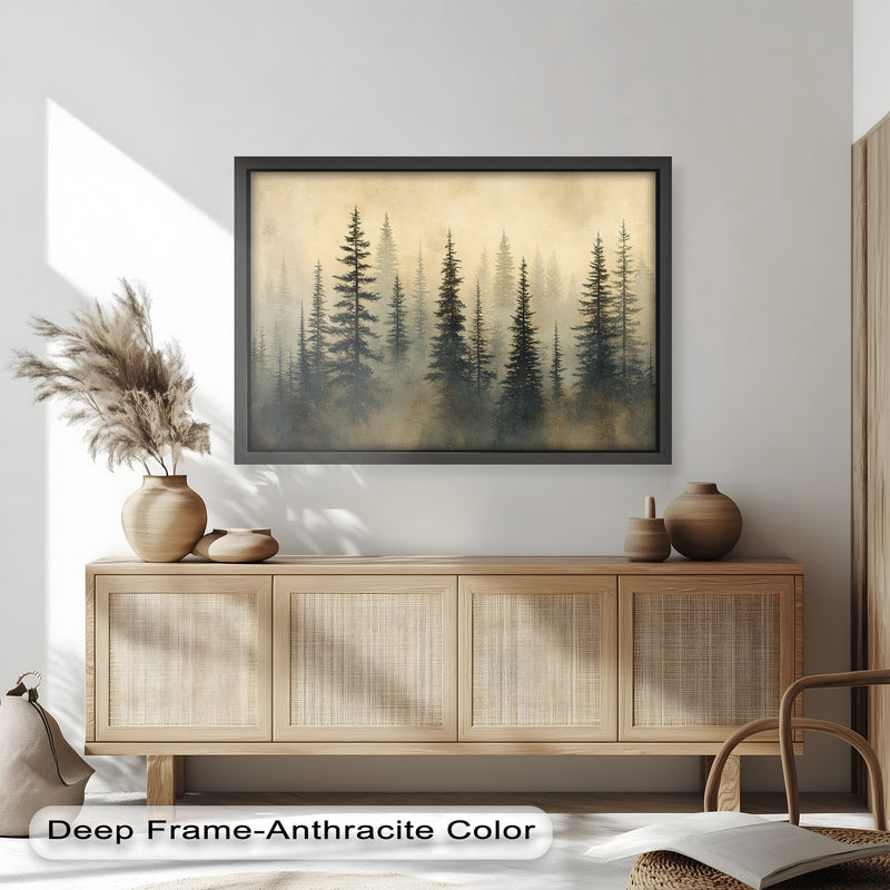 Mystic Pine Forest – Nature Oil Painting
