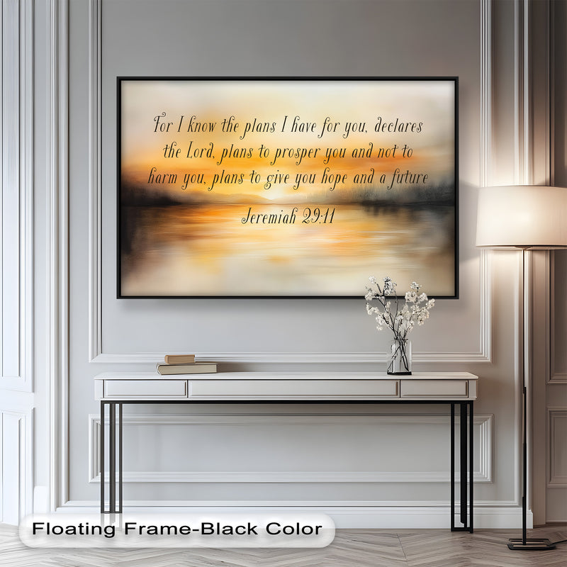 Jeremiah 29:11 – Hope and Future Bible Verse Oil Painting