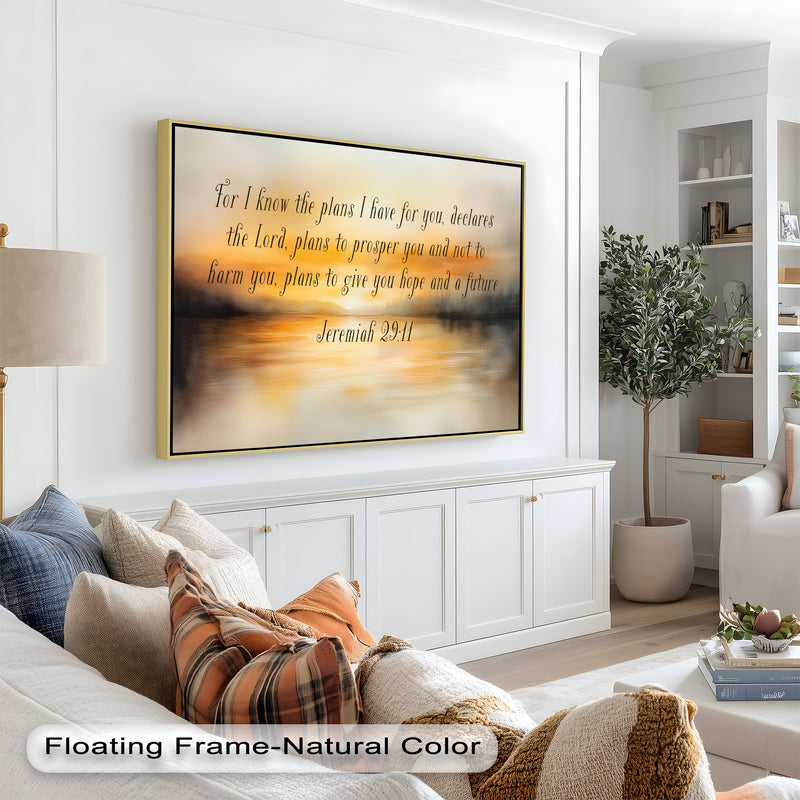 Jeremiah 29:11 – Hope and Future Bible Verse Oil Painting
