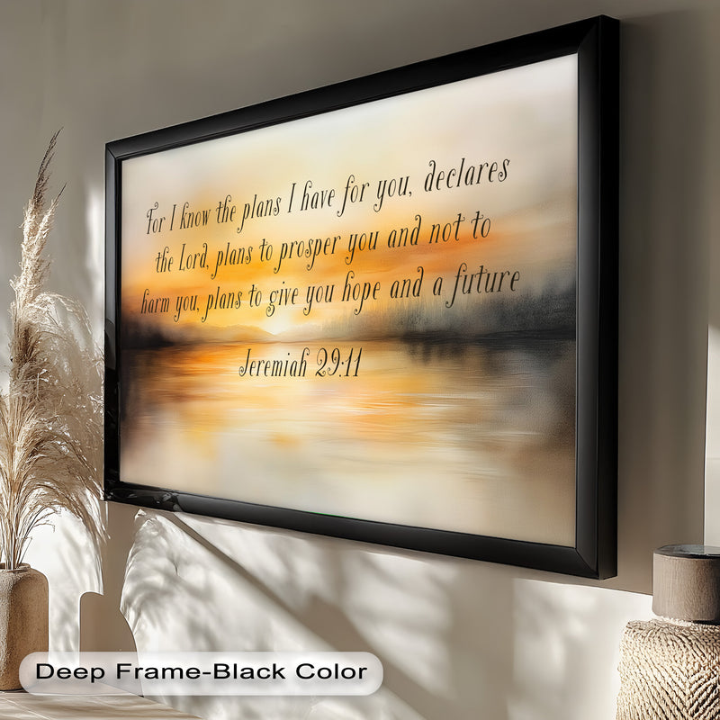 Jeremiah 29:11 – Hope and Future Bible Verse Oil Painting