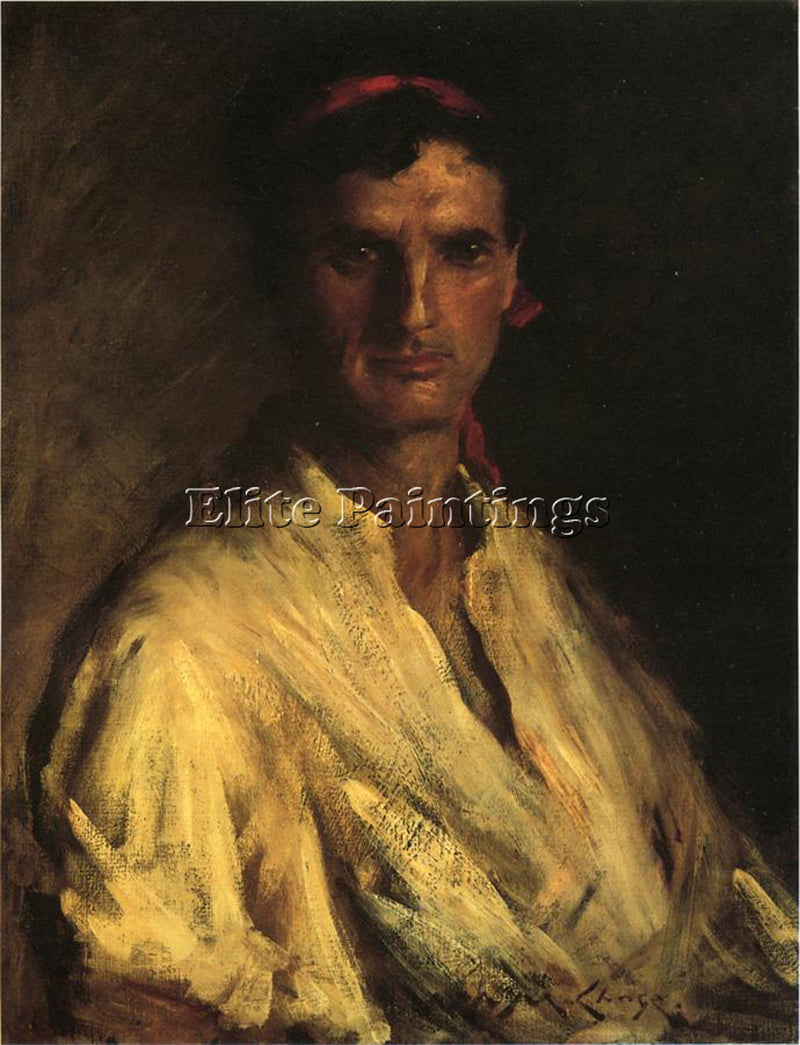 WILLIAM MERRITT CHASE A YOUNG ROMAN ARTIST PAINTING REPRODUCTION HANDMADE OIL
