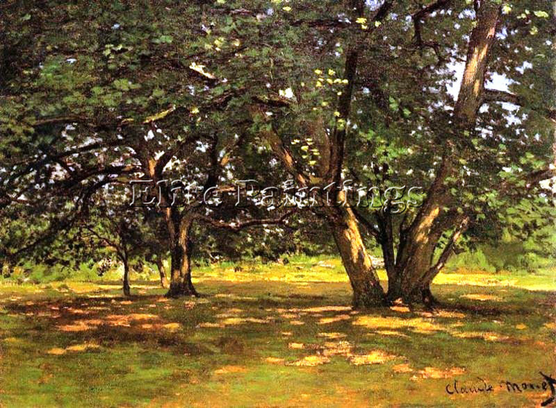 CLAUDE MONET FONTAINEBLEAU FOREST ARTIST PAINTING REPRODUCTION HANDMADE OIL DECO