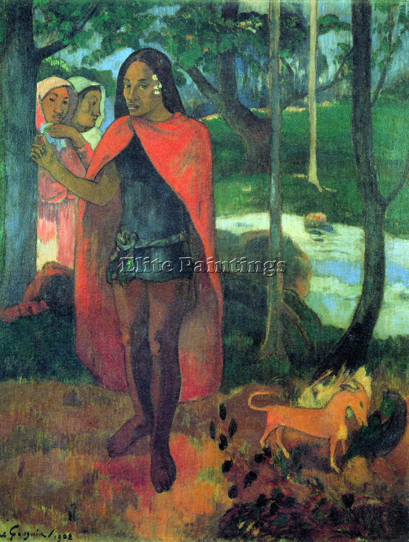 GAUGUIN WIZARD OF HIVA OA 2 ARTIST PAINTING REPRODUCTION HANDMADE OIL CANVAS ART