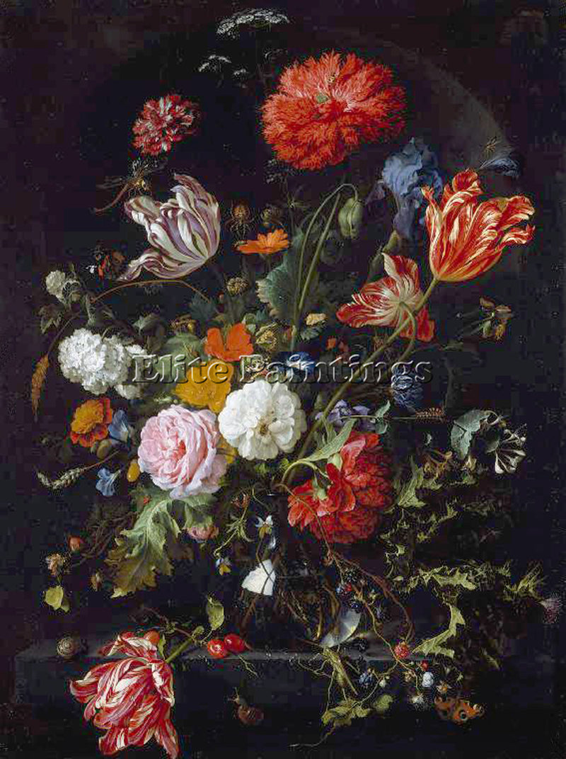 JAN DAVIDSZ DE HEEM HEEM FLOWERS ARTIST PAINTING REPRODUCTION HANDMADE OIL REPRO