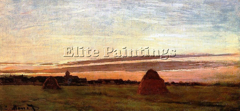 CLAUDE MONET GRAINSTACKS AT CHAILLY AT SUNRISE ARTIST PAINTING REPRODUCTION OIL