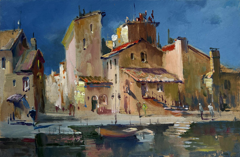 Oil painting Shadows of City Life Yuriy Suprunchuk