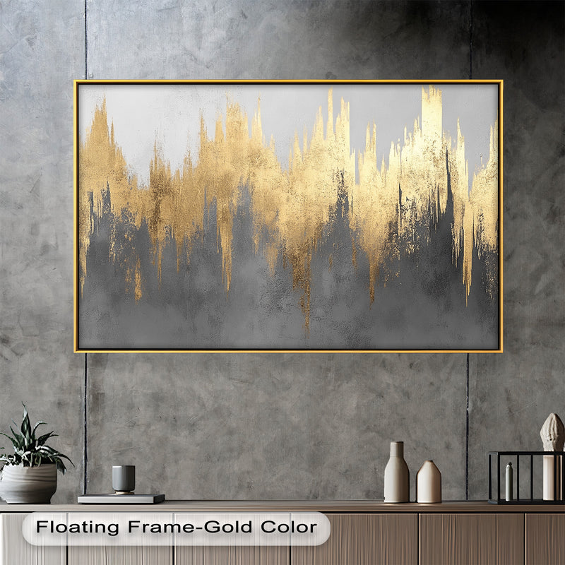 Golden Lighting – Modern Abstract Oil Painting