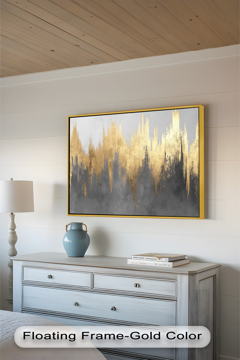 Golden Lighting – Modern Abstract Oil Painting