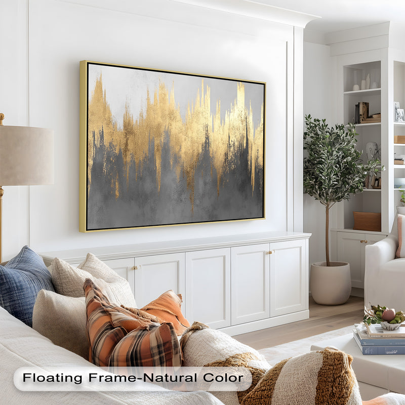 Golden Lighting – Modern Abstract Oil Painting