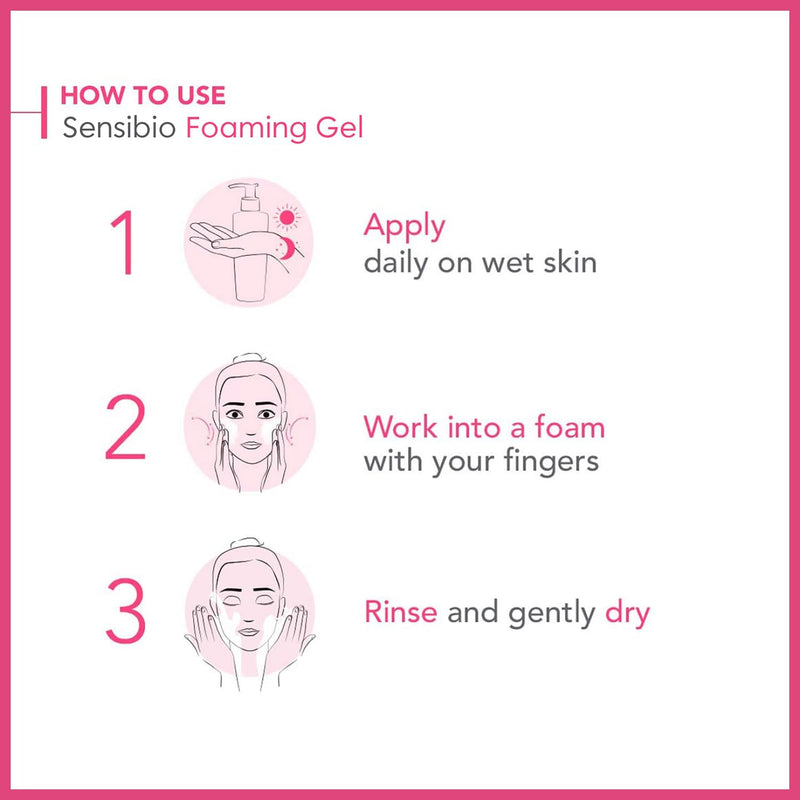 Bioderma Sensibio Foaming Gel - Soothing & Hydrating Micellar Face Wash for Sensitive Skin, Gentle Cleanser & Makeup Remover for Face & Eyes, 500ml