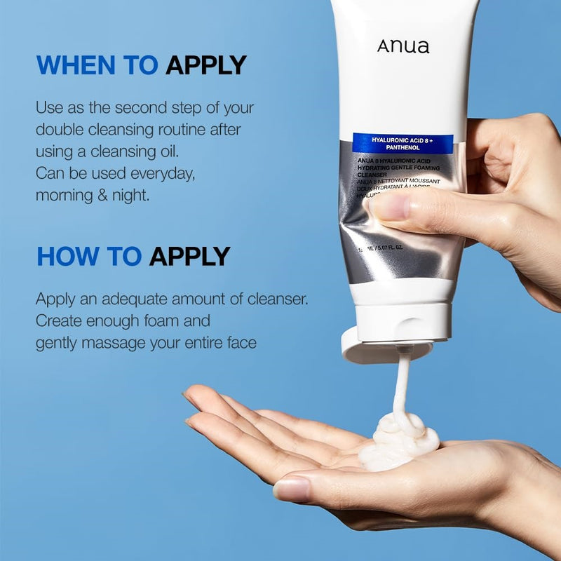 ANUA - 8 Hyaluronic Acid Hydrating Gentle Foaming Cleanser 150 ml