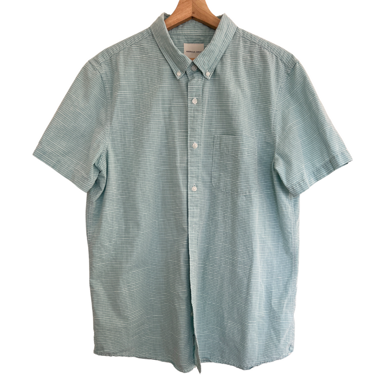 Size XL | MEN'S AE STRIPED BUTON DOWN