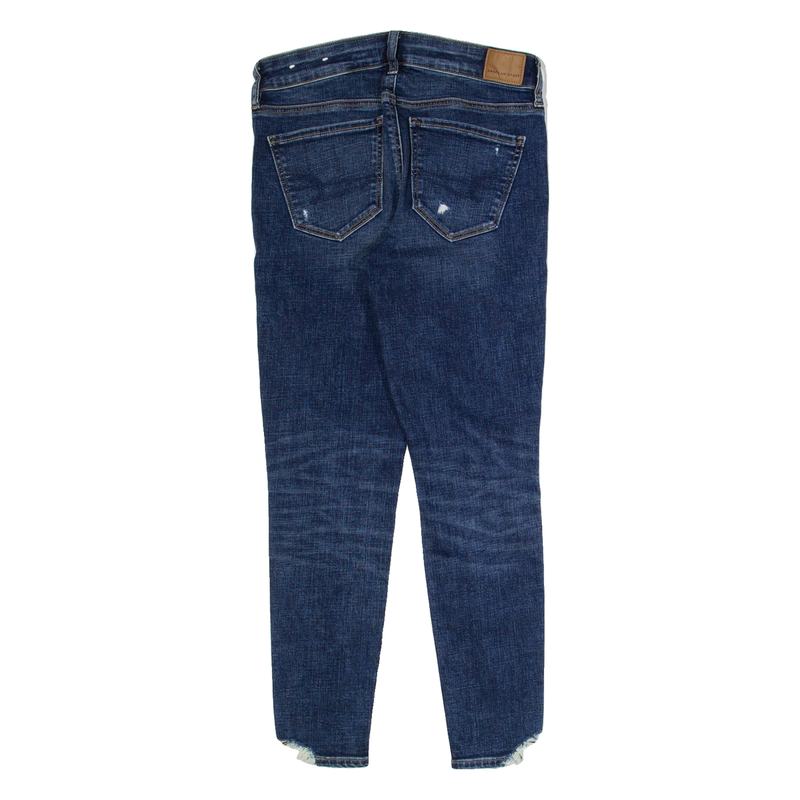 AMERICAN EAGLE Distressed Womens Jeans Blue Slim Skinny Stone Wash W28 L26