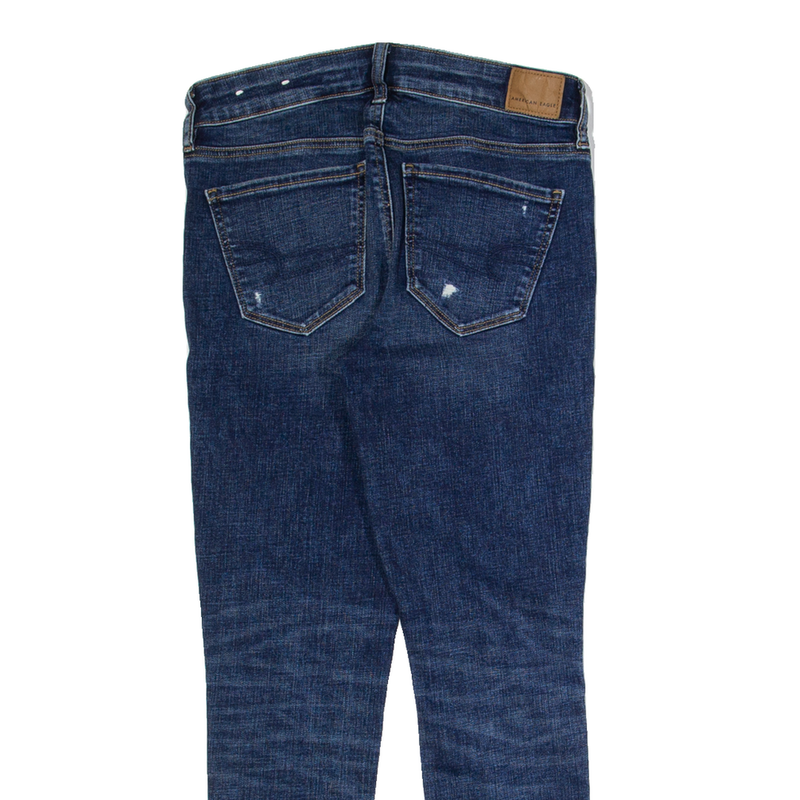 AMERICAN EAGLE Distressed Womens Jeans Blue Slim Skinny Stone Wash W28 L26