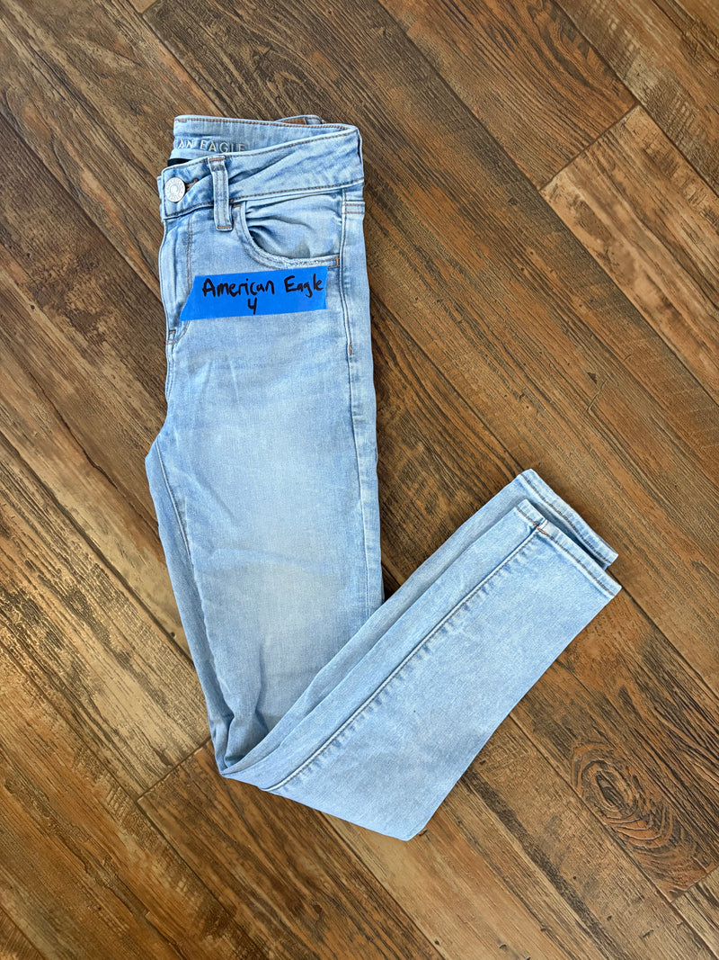 American Eagle Stretch Light Wash Jeans, 4