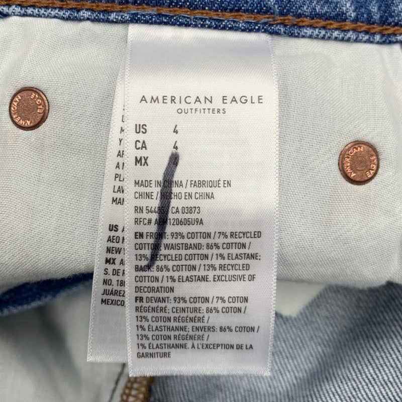 New American Eagle Womens Size 4 Denim Highest Rise 90's Boyfriend Jean Shorts