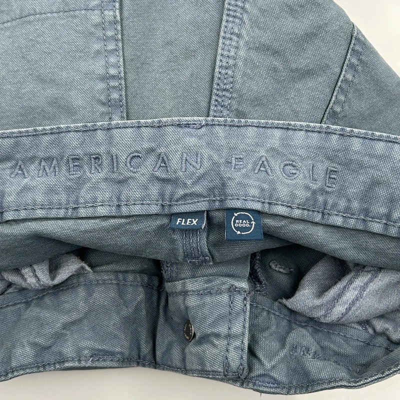 Flex American Eagle Baggy Carpenter Trousers - 30″ Waist Blue Cotton Blend