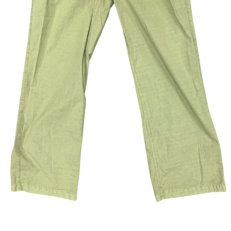 New American Eagle Womens Medium Light Chartruese Collared Halter Jumpsuit