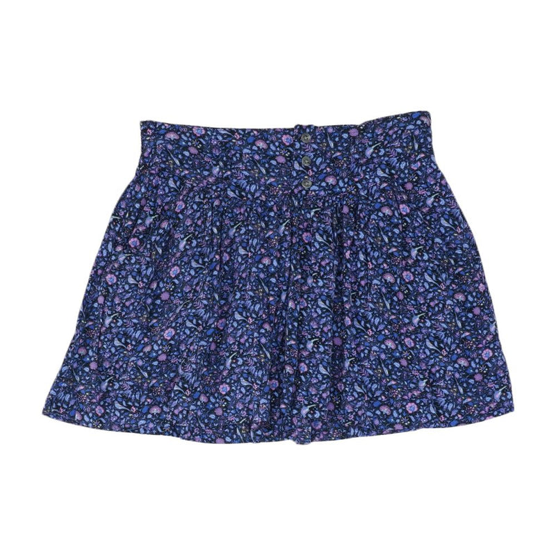 Purple Floral Mini Skirt