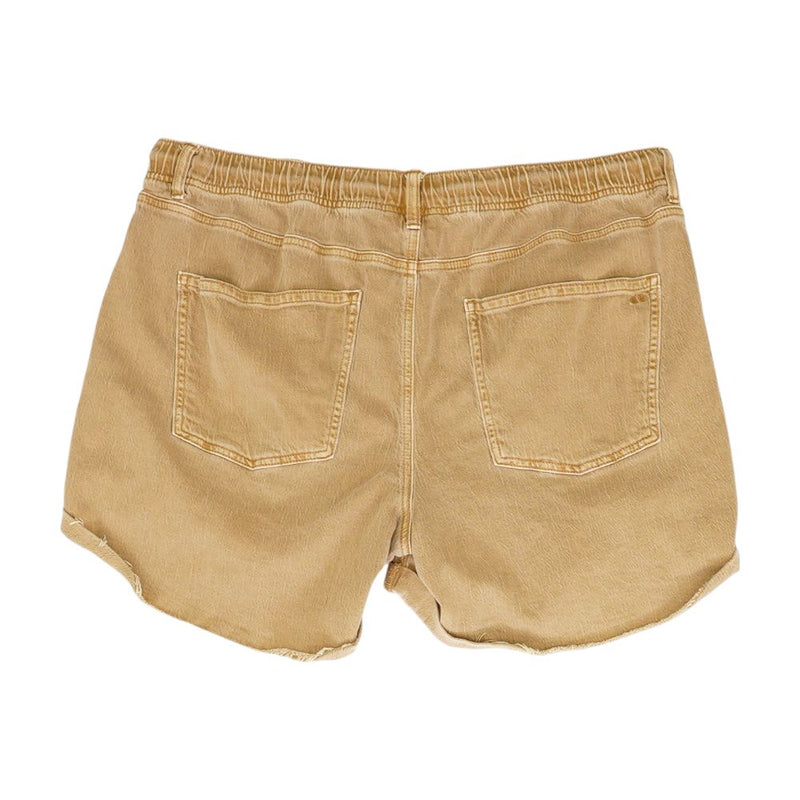 Tan Solid Shorts