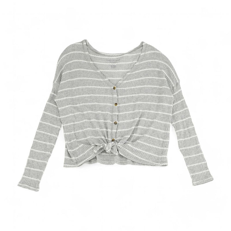 Gray Striped Button Down