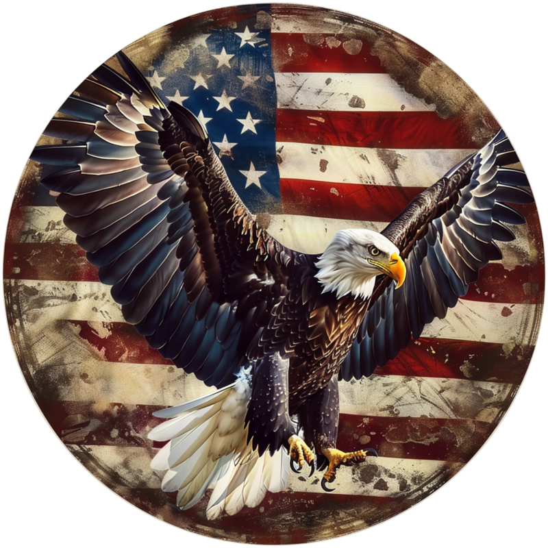 American Eagle Metal Sign - Made in USA