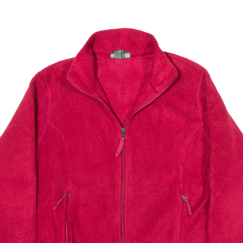LL BEAN Fleece Jacket Pink Womens L