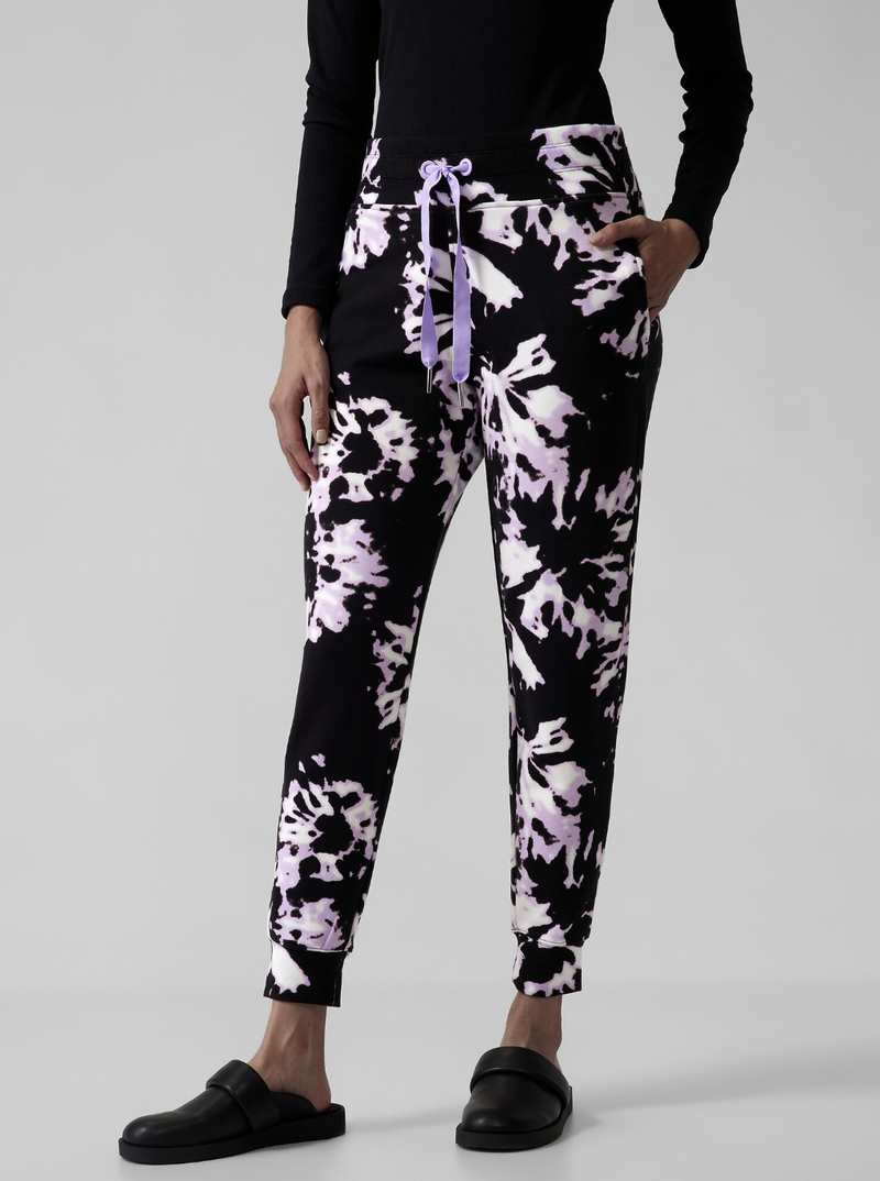 Athleta Willow Elfin Purple Drawstring Waistband Balance Jogger