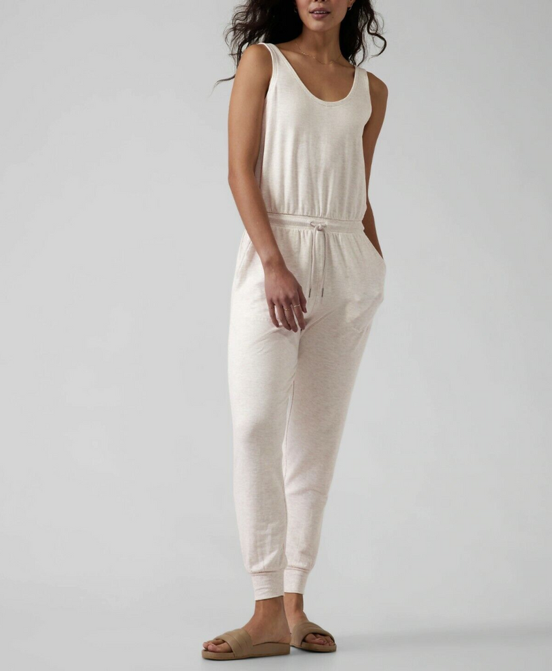 Athleta Toasted Brown Heather Balance Romper Jumpsuit