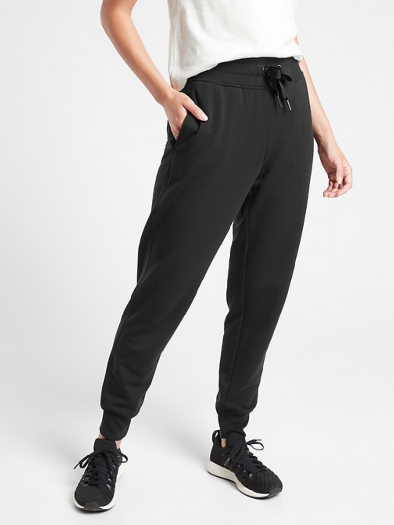 Athleta Black Drawstring Waistband Balance Jogger