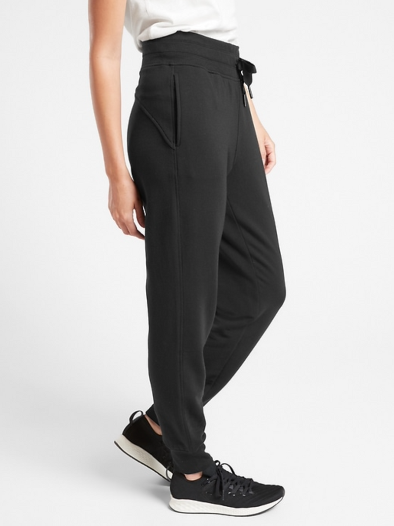 Athleta Black Drawstring Waistband Balance Jogger