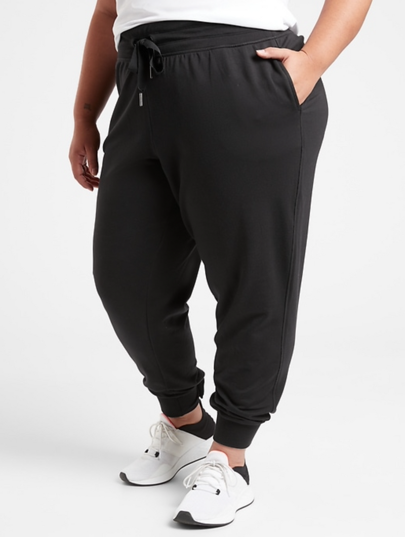 Athleta Black Drawstring Waistband Balance Jogger