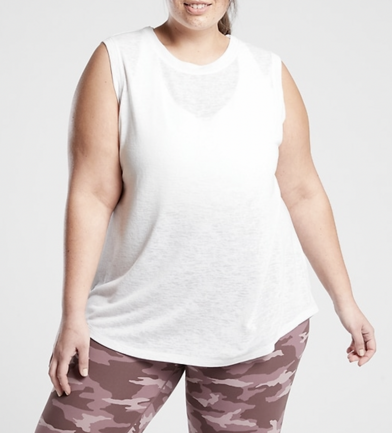 Athleta Bright White Sleeveless Breezy Top Tank
