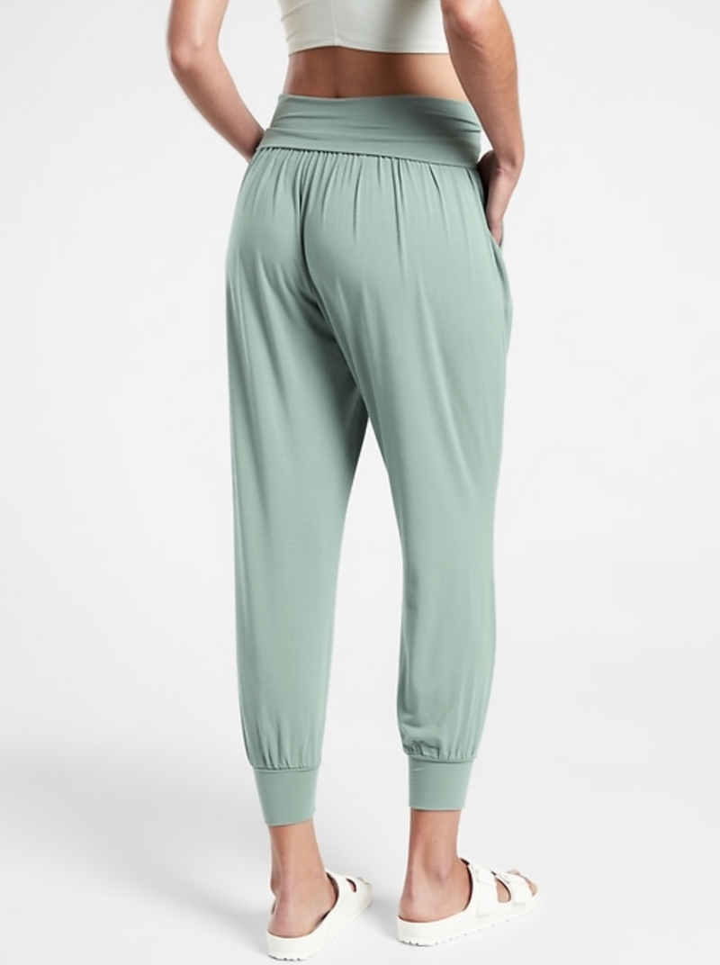 Athleta Minimalistic Grey Soft Lounge Elastic Waist Studio Jogger