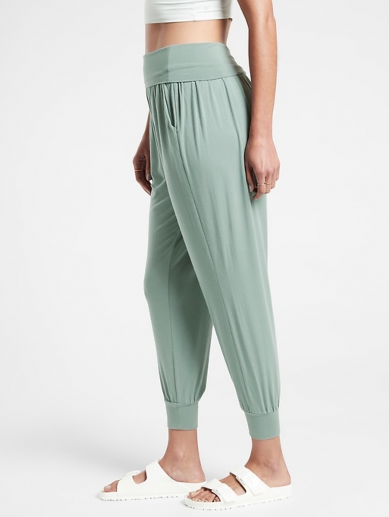 Athleta Minimalistic Grey Soft Lounge Elastic Waist Studio Jogger