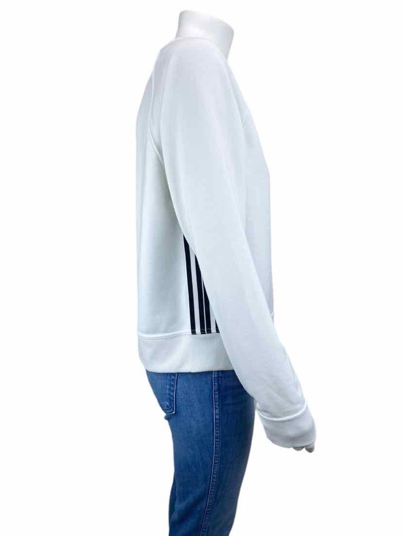 Athleta Women's Stripe-Trim Sweatshirt White/Black Size S