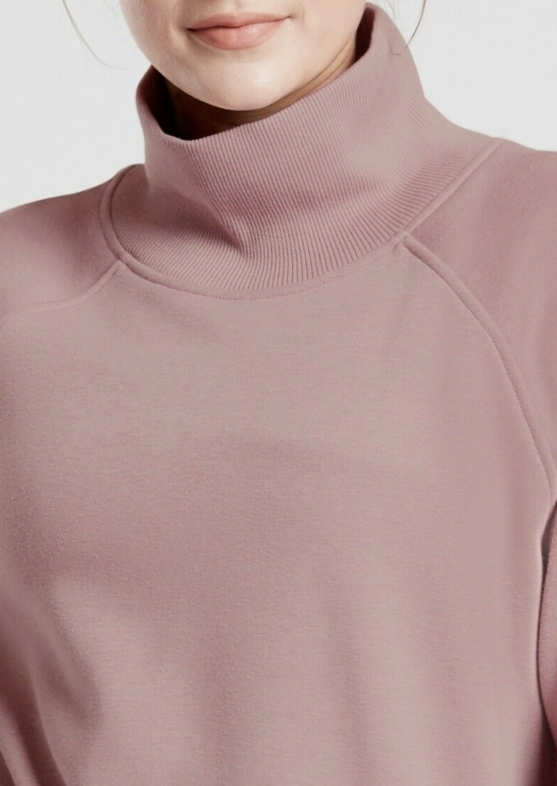 Athleta Dogwood Mauve Cozy Karma Side Zip Funnel Neck