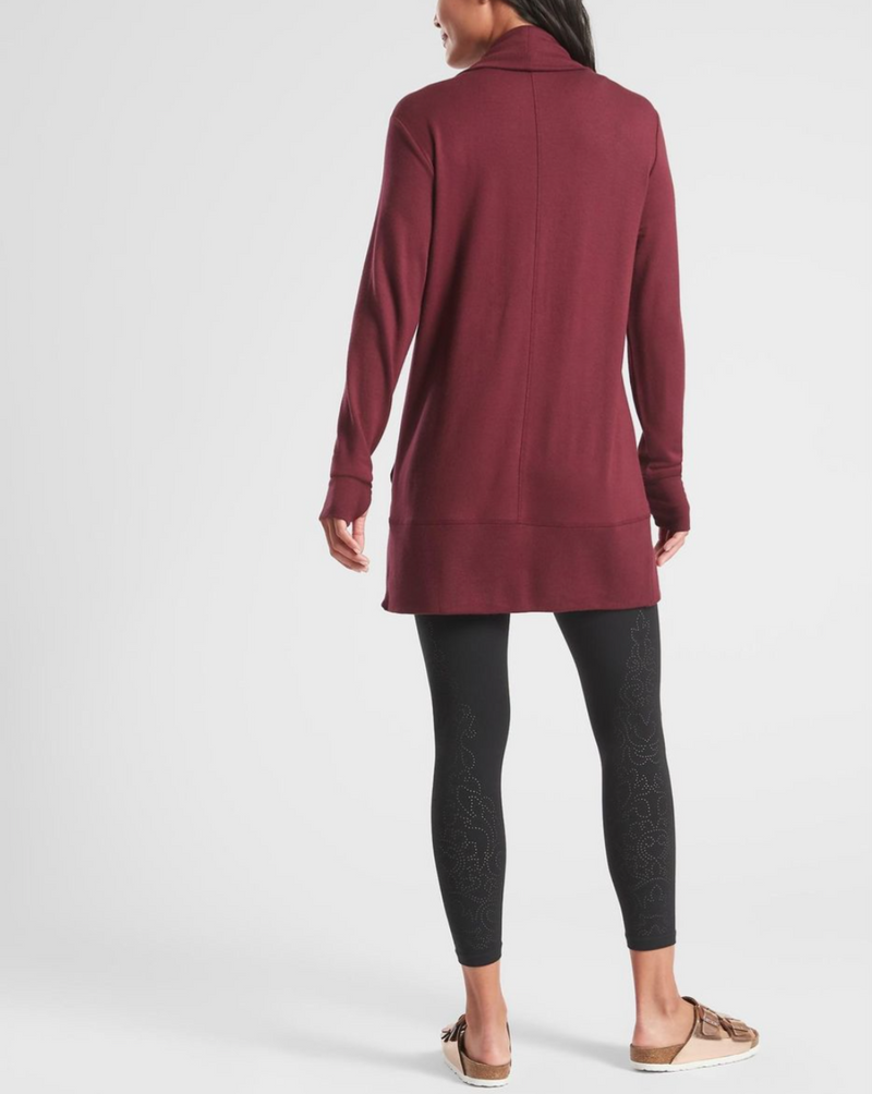 Athleta Decadent Red Nirvana Pranayama Wrap Cardigan