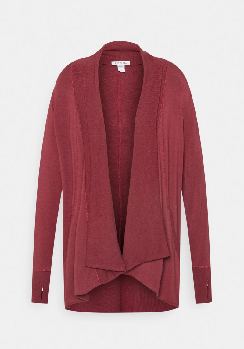 Athleta Decadent Red Nirvana Pranayama Wrap Cardigan