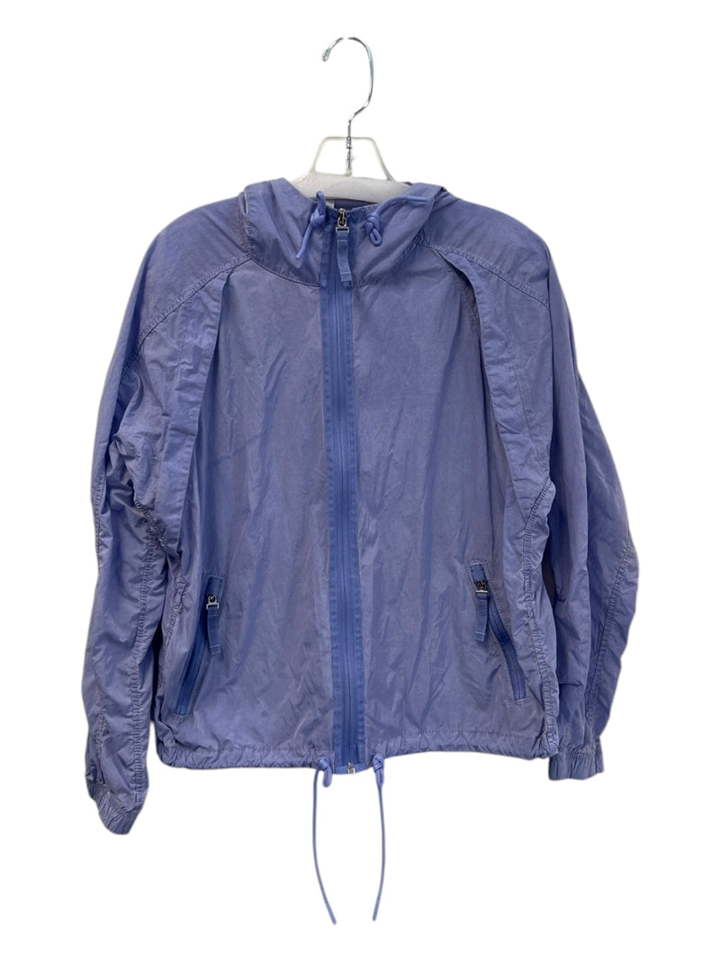 Athleta Size XS Lavendar Nylon Hood Front Zip side zip pocket Lightweight Jacket