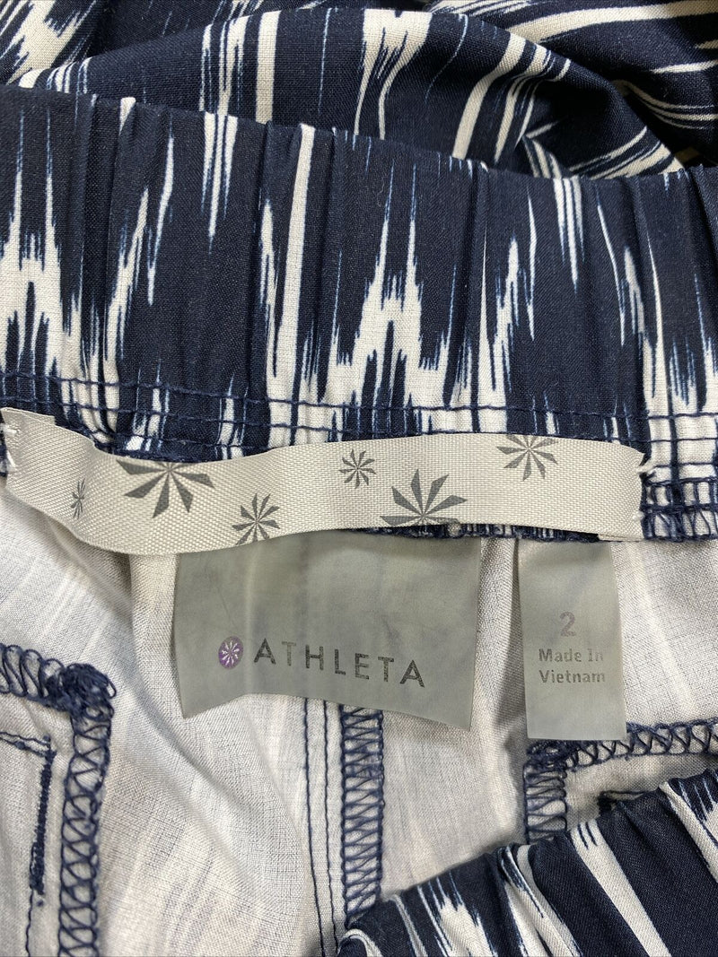Athleta Women's Blue Ikat Reflection Aspire Ankle Pants - 2