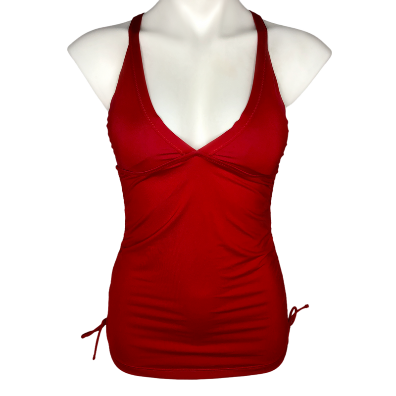 Athleta Red Side Scrunch Swim Tank - Size Small