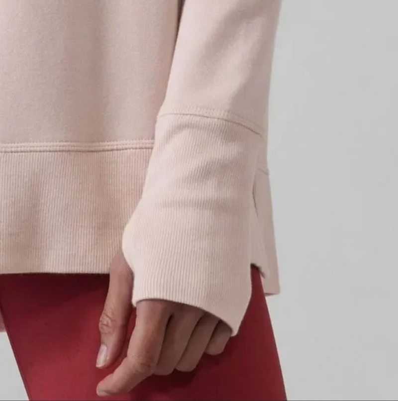 Athleta Light Pink Soft Coaster Luxe Sweatshirt