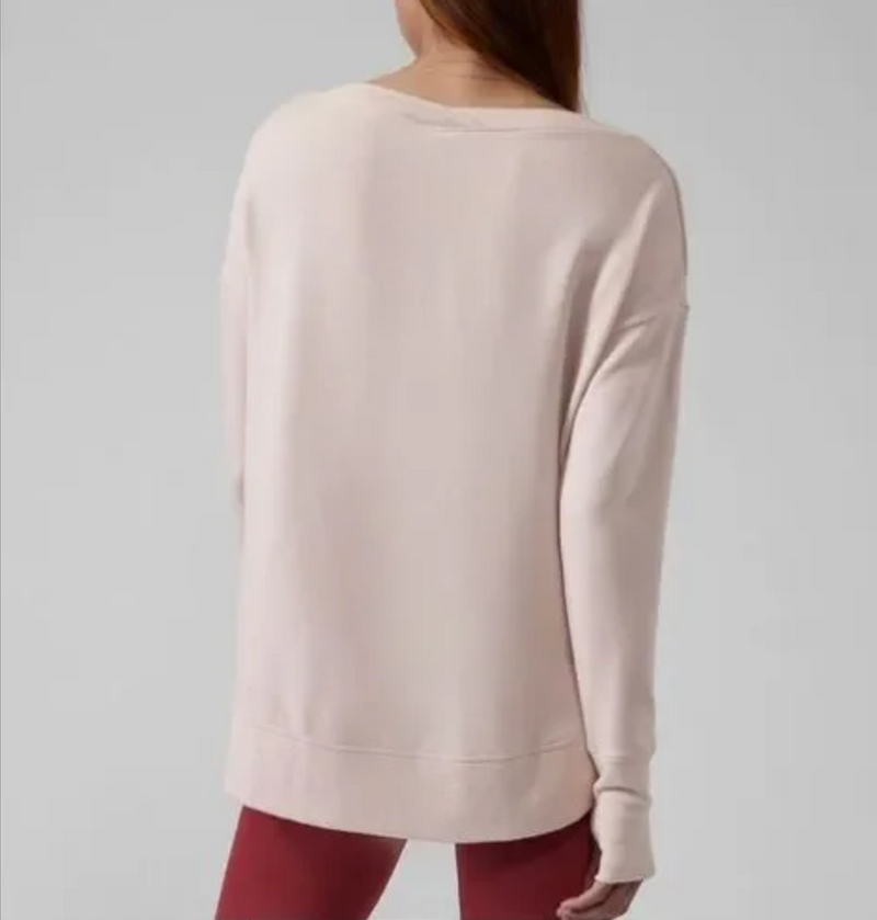 Athleta Light Pink Soft Coaster Luxe Sweatshirt