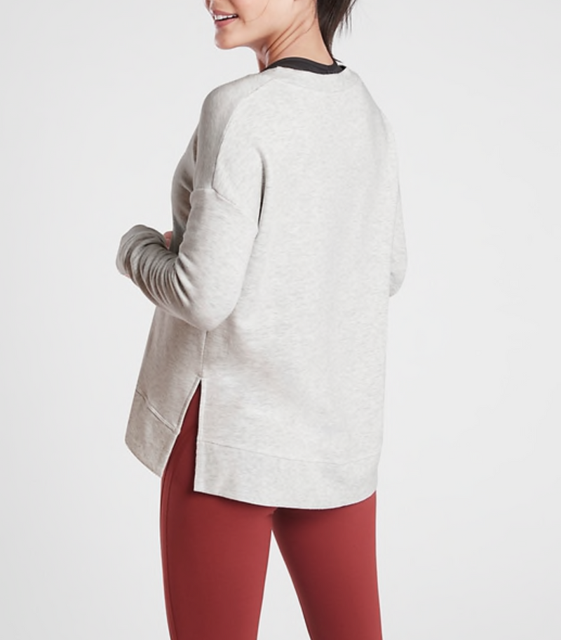 Athleta Fog Grey Soft Coaster Luxe Sweatshirt