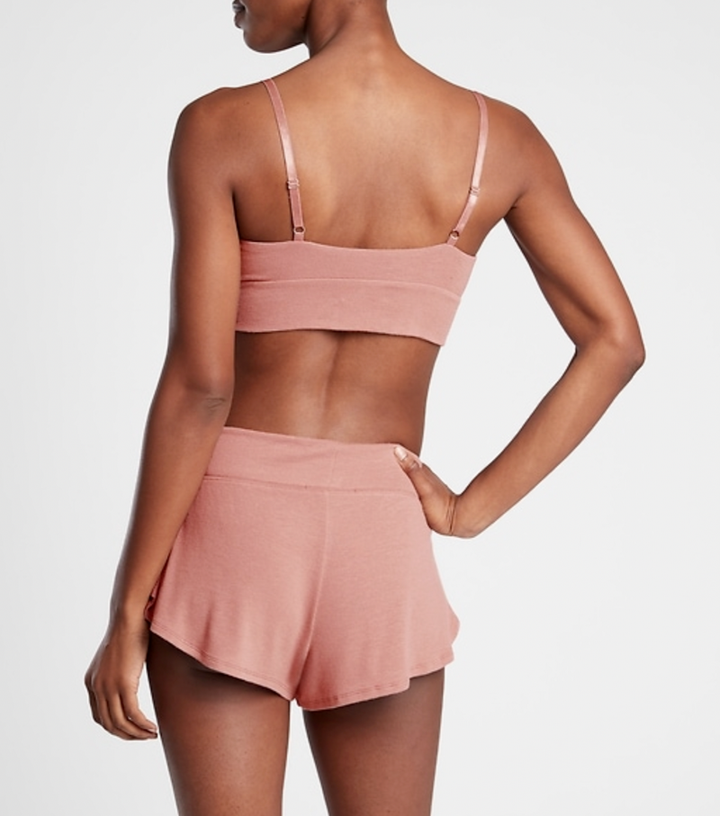 Athleta Palermo Pink Soft Well Rested Rib Sleep Bra Tank