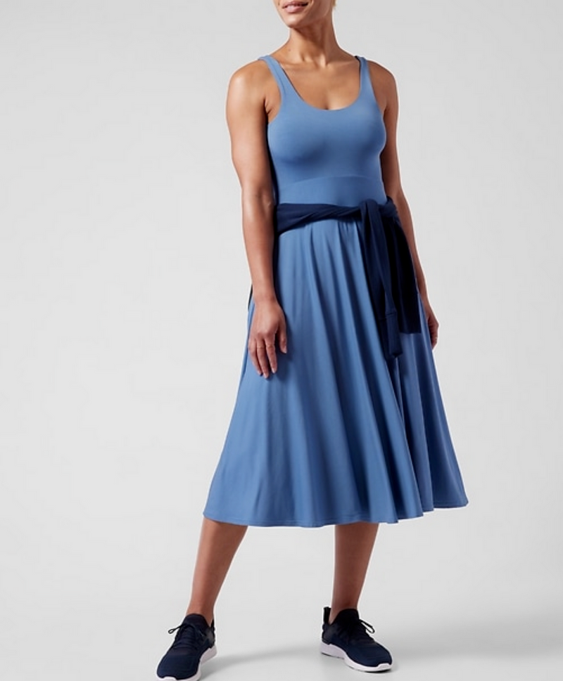 Athleta Cottage Blue Santorini Midi Dress