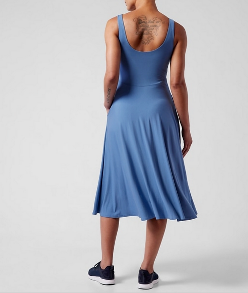 Athleta Cottage Blue Santorini Midi Dress