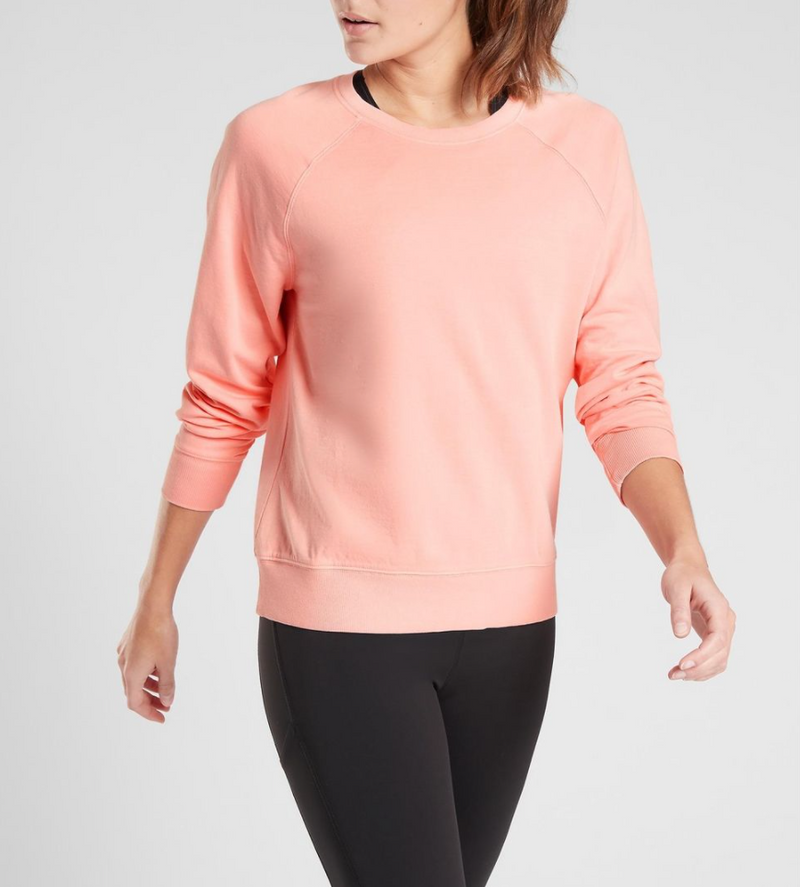 Athleta Beach Peach Long Sleeve Sundown Sweatshirt Top