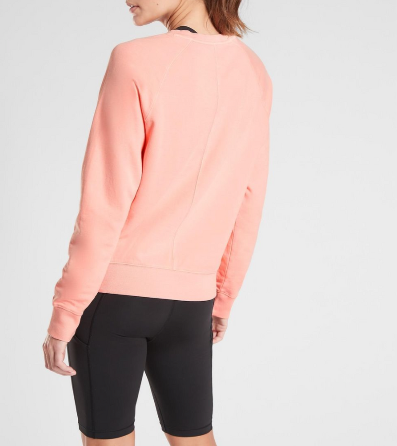 Athleta Beach Peach Long Sleeve Sundown Sweatshirt Top